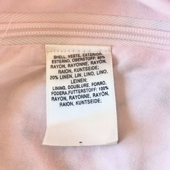 Anthropologie Akemi + Kin Adia Jumpsuit Light Pink Floral Linen Blend Size 4 - Picture 6 of 15